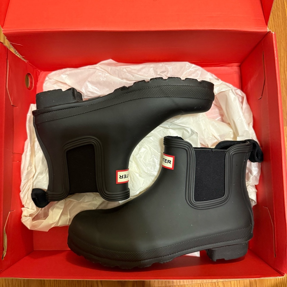 Hunter Black Rain Chelsea Boots
